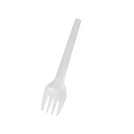 Fork 5.3 IN Plastic White Individually Wrapped 100 Count/Pack 10 Packs/Case 1000 Count/Case