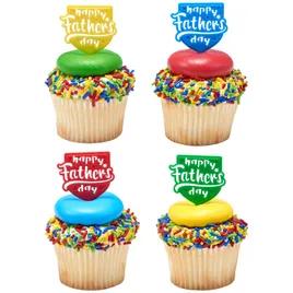 Cake & Cupcake Topper Pick Plastic Assorted Father's Day Hero 144/Pack