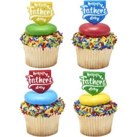 Cake & Cupcake Topper Pick Plastic Assorted Father's Day Hero 144/Pack