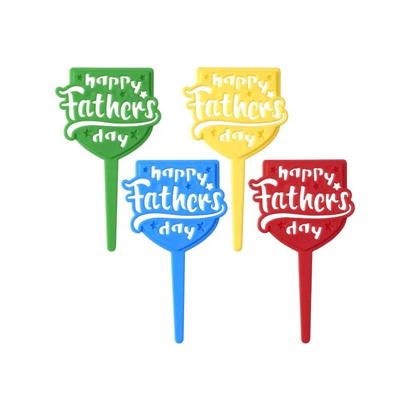 Cake & Cupcake Topper Pick Plastic Assorted Father's Day Hero 144/Pack