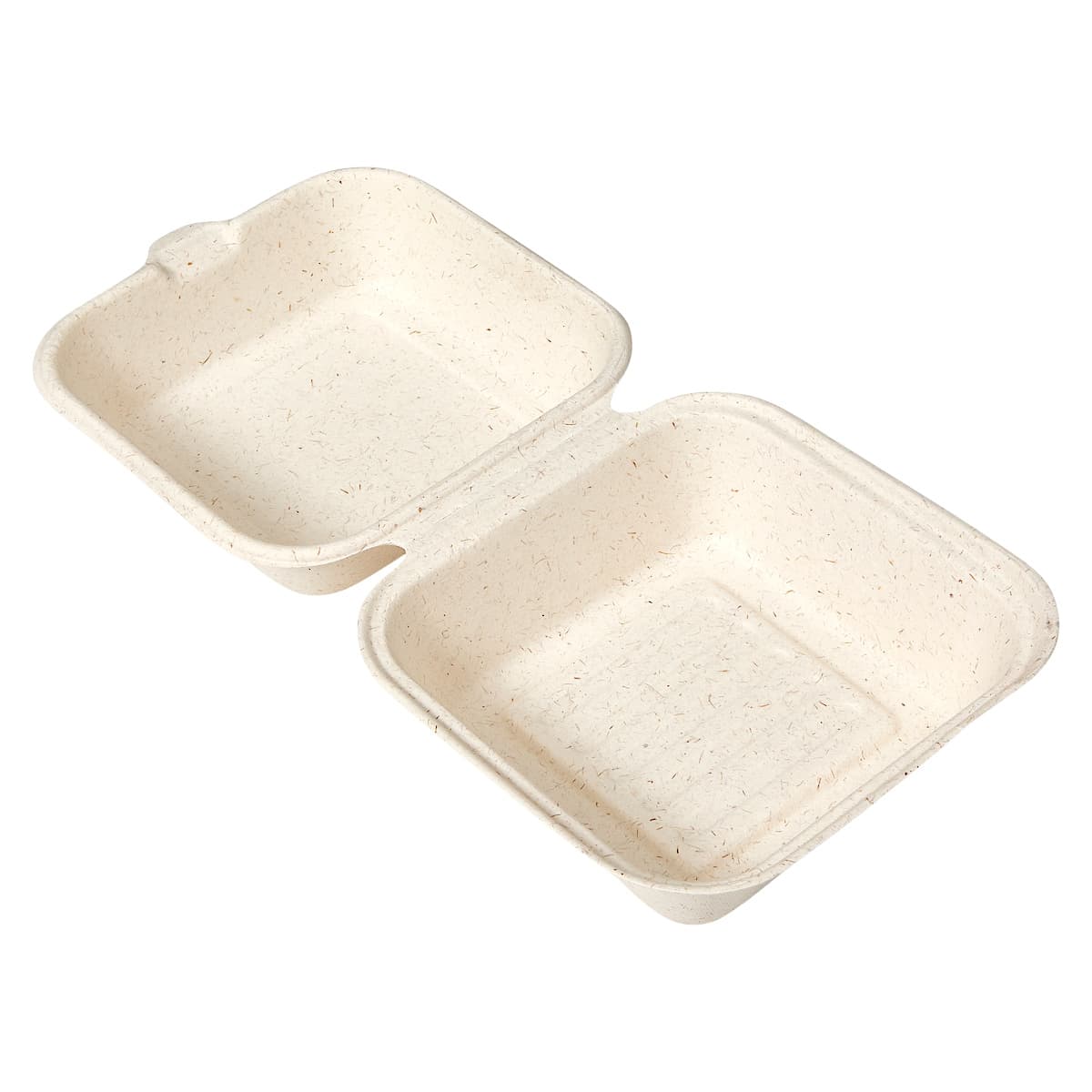 Victoria Bay Take-Out Container Hinged With Dome Lid 6X6X3 IN Sugarcane White Square 400/Case