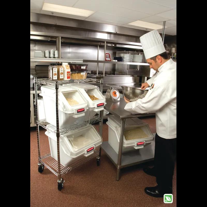 ProSave® Ingredient Bin 23.50X11.50X16.88 IN 100 Cup White PP PC Food Safe 1/Each