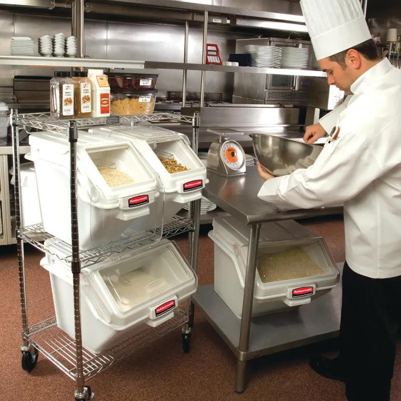 ProSave® Ingredient Bin 23.50X11.50X16.88 IN 100 Cup White PP PC Food Safe 1/Each