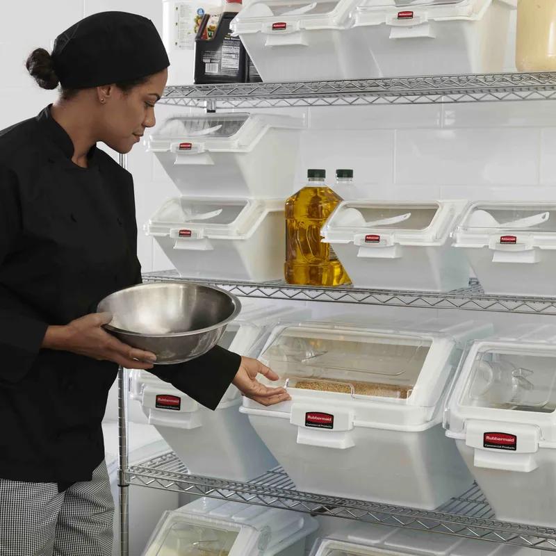 ProSave® Ingredient Bin 23.50X11.50X16.88 IN 100 Cup White PP PC Food Safe 1/Each