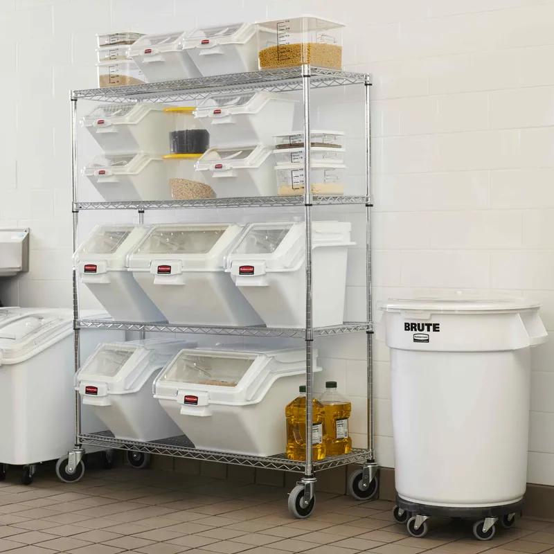 ProSave® Ingredient Bin 23.50X11.50X16.88 IN 100 Cup White PP PC Food Safe 1/Each