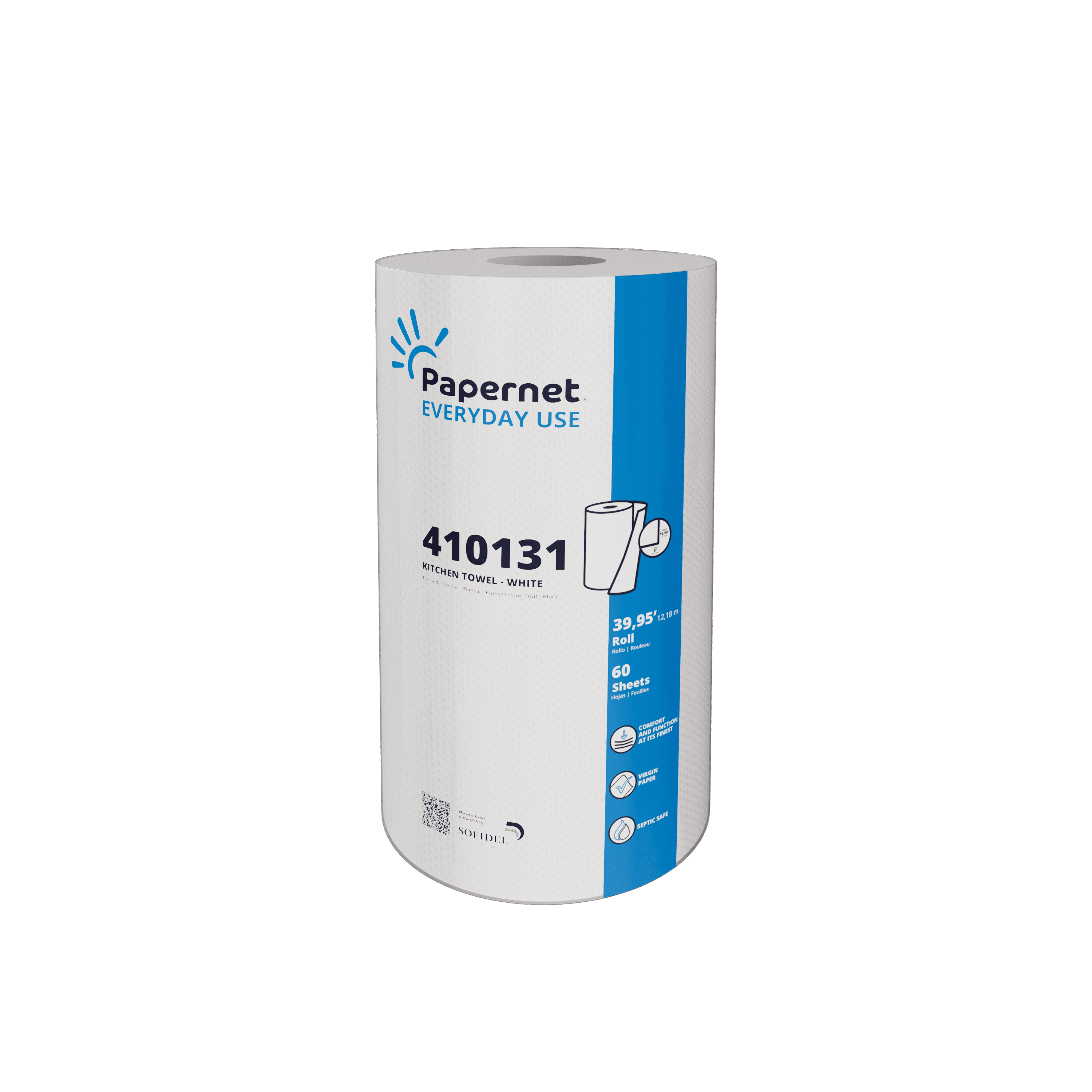 Papernet Everyday Use Household & Kitchen Roll Paper Towel 2PLY 60 Sheets/Roll 30 Rolls/Case 1800 Sheets/Case