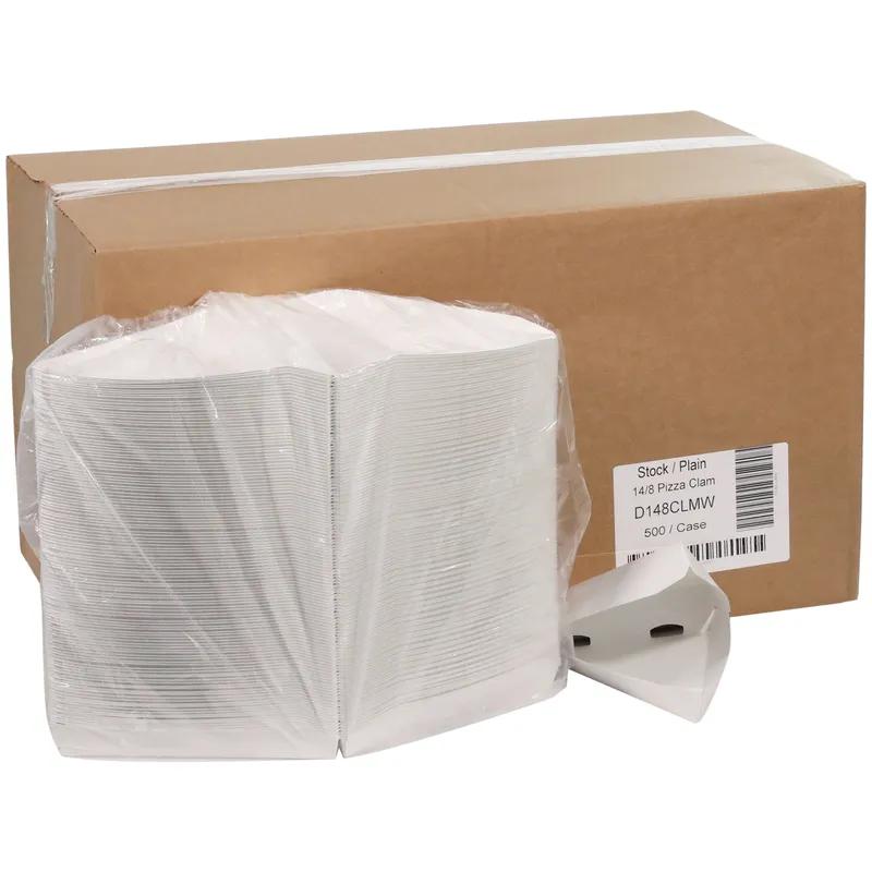 Pizza Slice Container 8.26X6.56X1.5 IN Paperboard White 500/Case