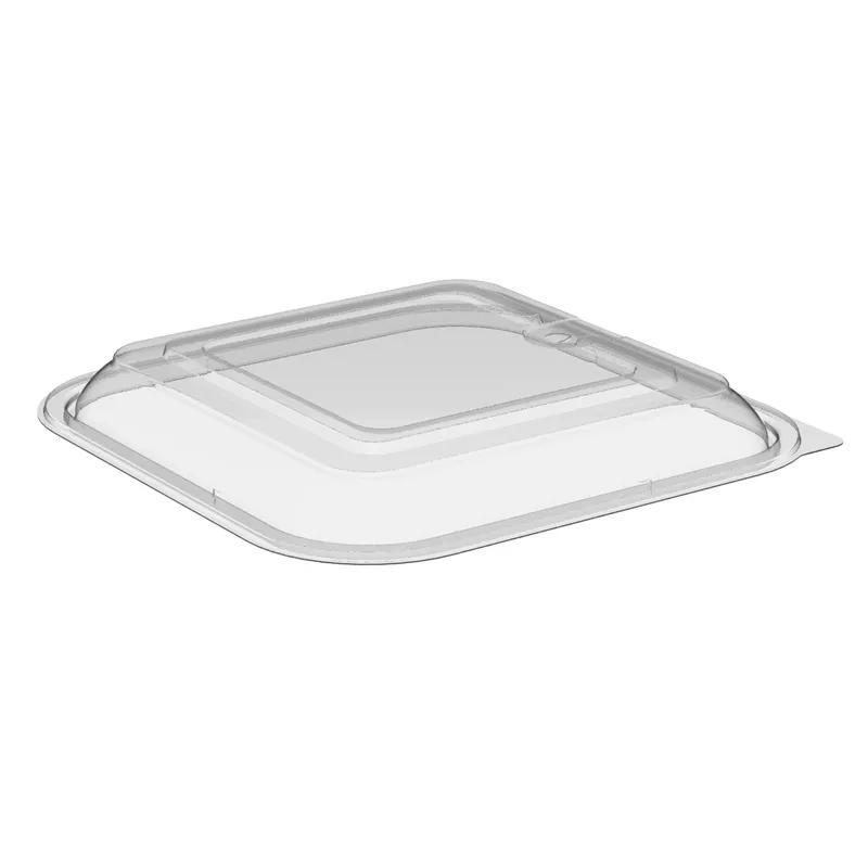 Lid Dome 1 Compartment PP Clear Square For Container Unhinged Anti-Fog 300/Case