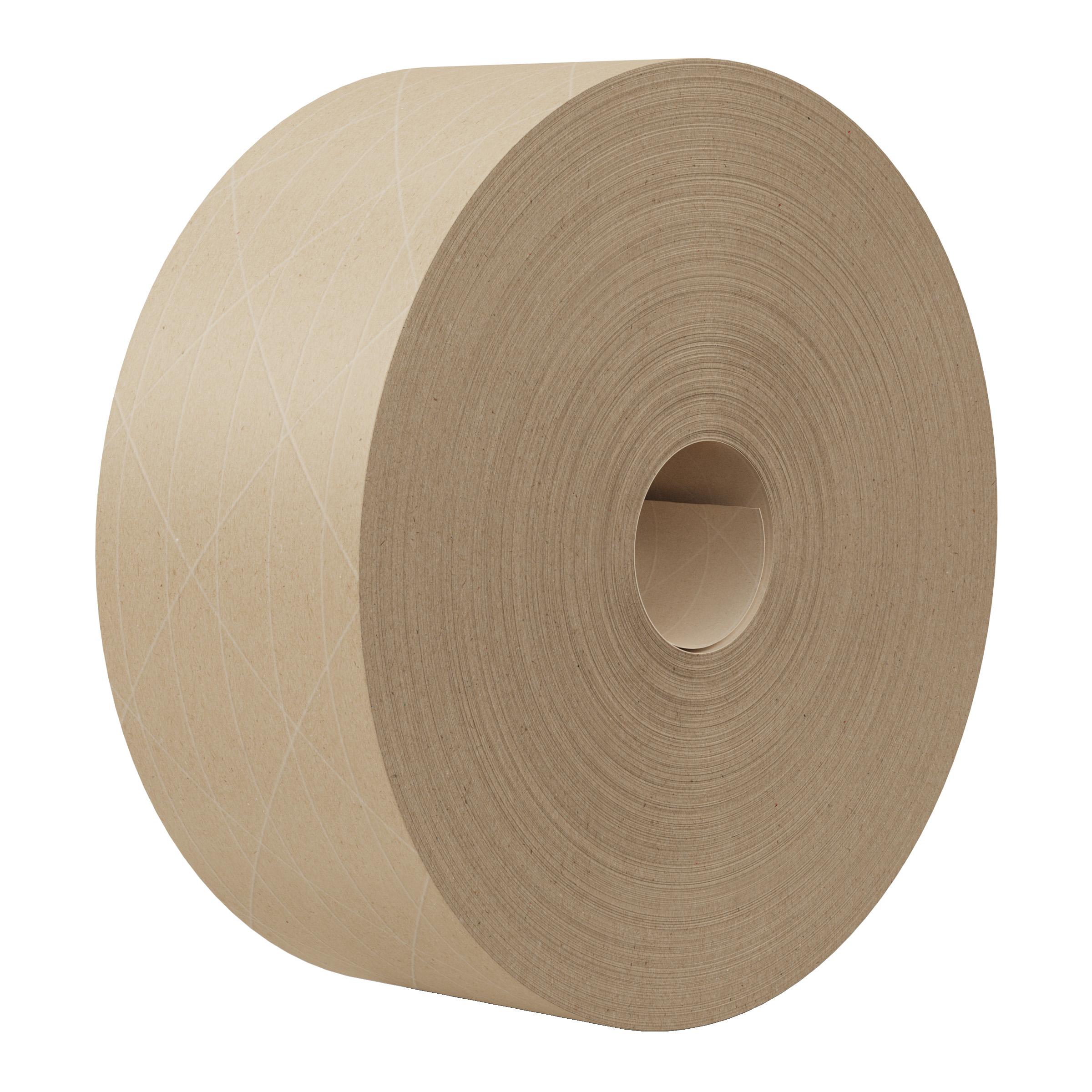Central® Water-Activated Tape 72MM X500FT Kraft Paper Fiberglass 6.3MIL Water Activated 6 Rolls/Case 84 Cases/Pallet