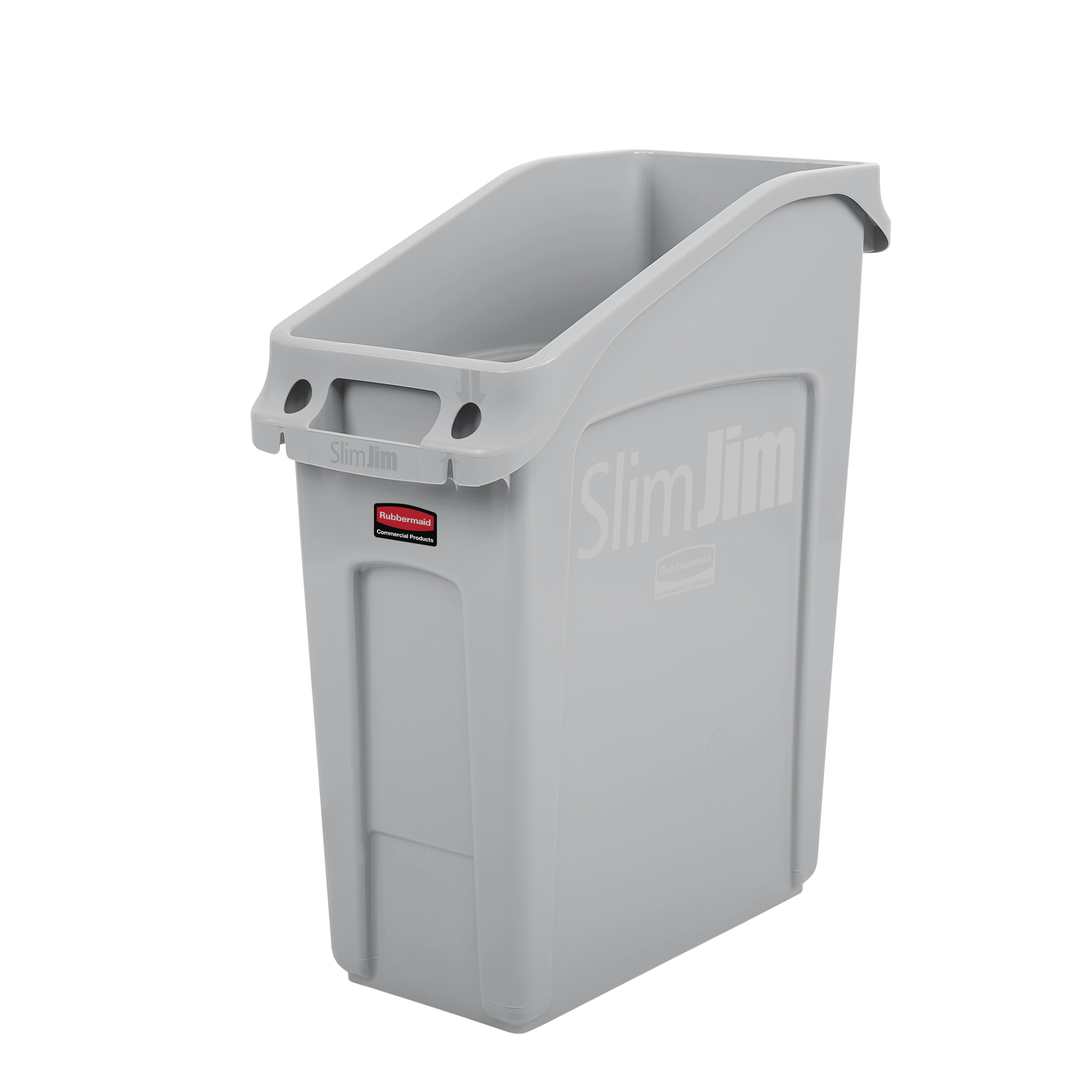 Slim Jim® Trash Can 13 GAL Gray Resin Under-Counter 1/Each