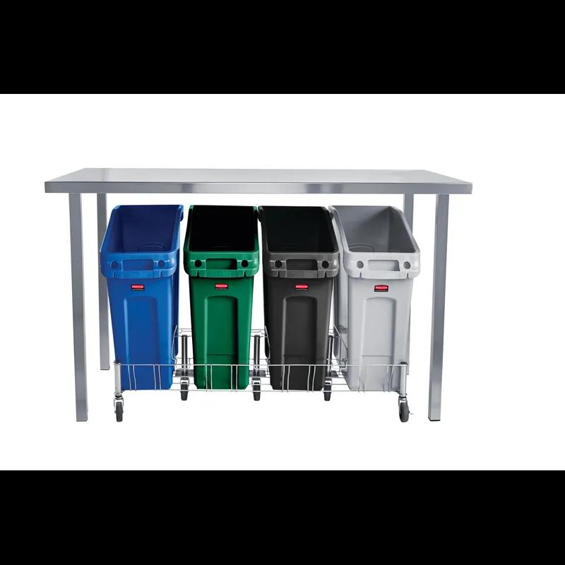 Slim Jim® Trash Can 13 GAL Gray Resin Under-Counter 1/Each