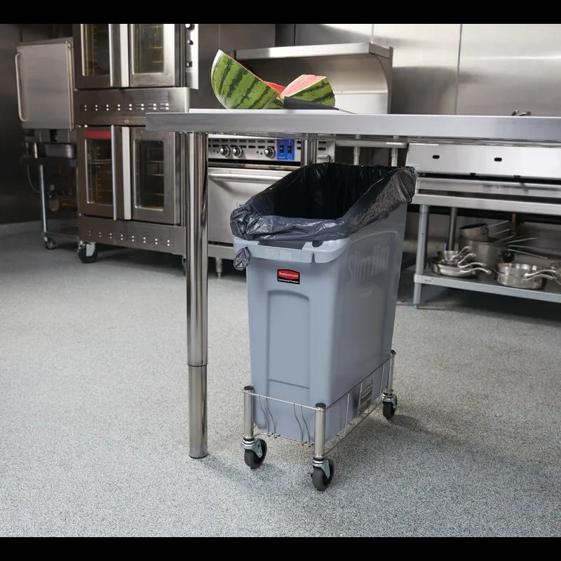 Slim Jim® Trash Can 13 GAL Gray Resin Under-Counter 1/Each