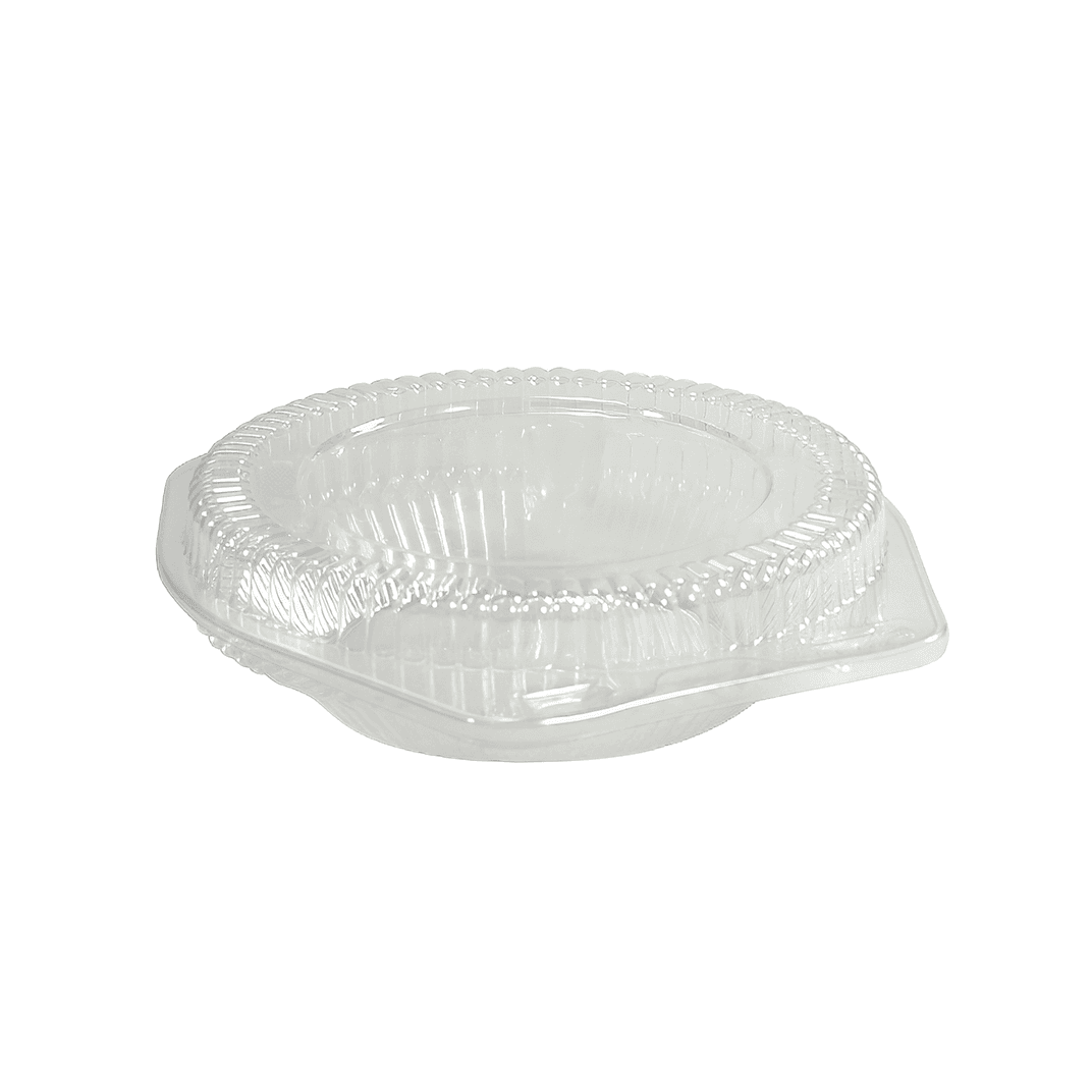 Pie Hinged Container With Low Dome Lid 6 IN OPS Clear Round 350/Case