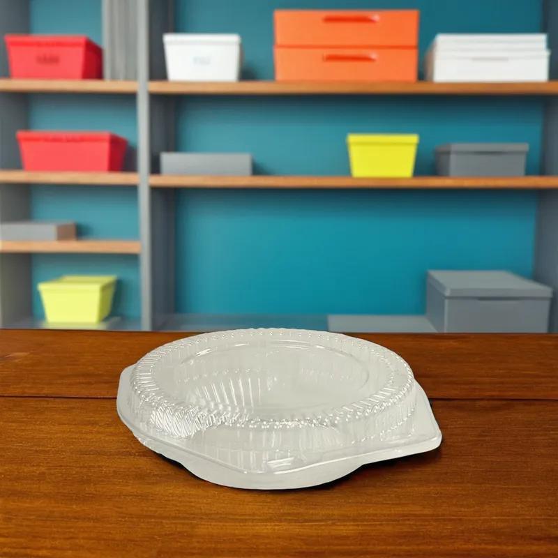 Pie Hinged Container With Low Dome Lid 6 IN OPS Clear Round 350/Case
