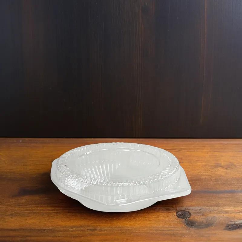 Pie Hinged Container With Low Dome Lid 6 IN OPS Clear Round 350/Case