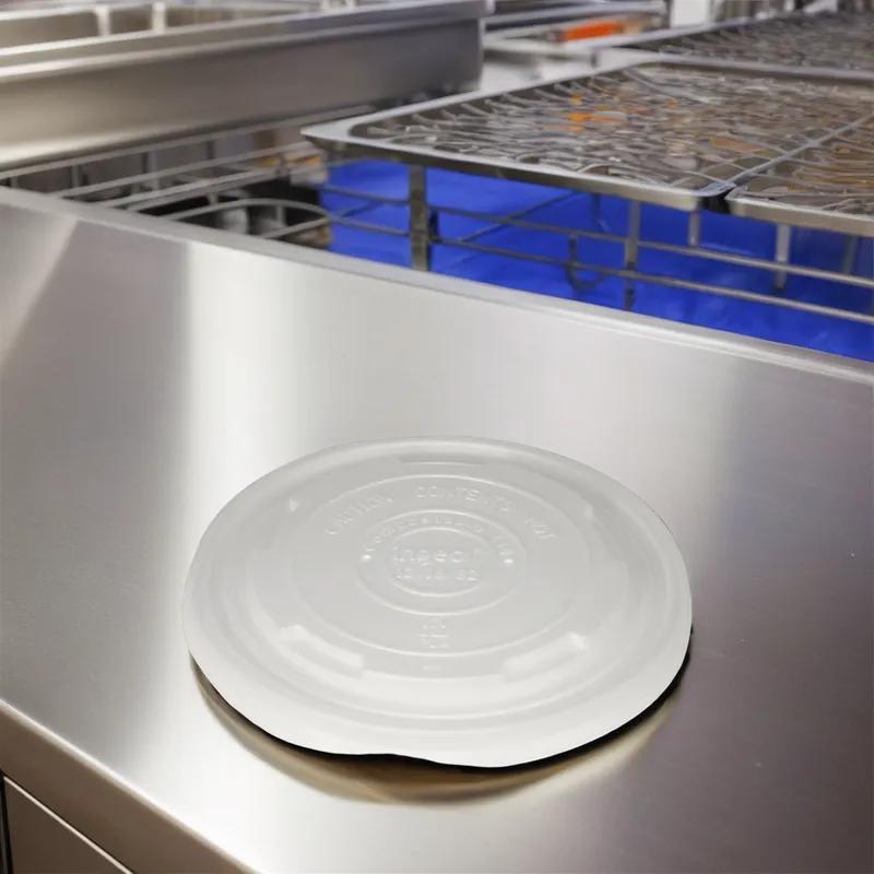 Lid Flat Plastic Round For 12 OZ Soup Cup 500/Case