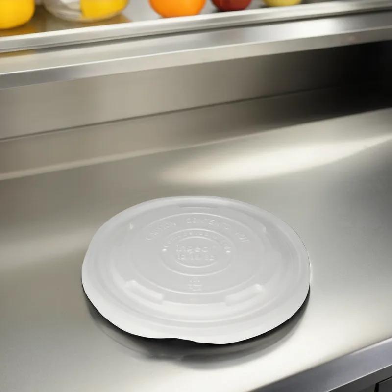 Lid Flat Plastic Round For 12 OZ Soup Cup 500/Case