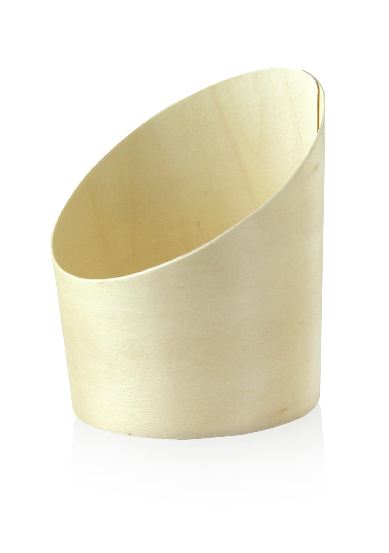 Cup & Scoop Base 3.1X3.4 IN Wood Natural Round Grease Resistant 25 Count/Pack 4 Packs/Case 100 Count/Case