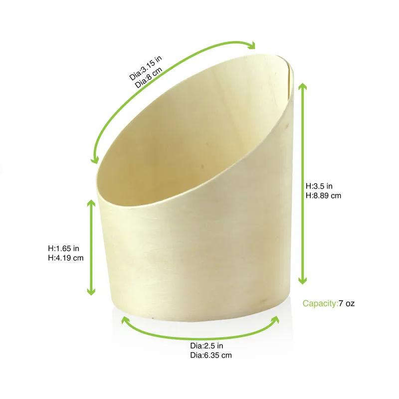 Cup & Scoop Base 3.1X3.4 IN Wood Natural Round Grease Resistant 25 Count/Pack 4 Packs/Case 100 Count/Case