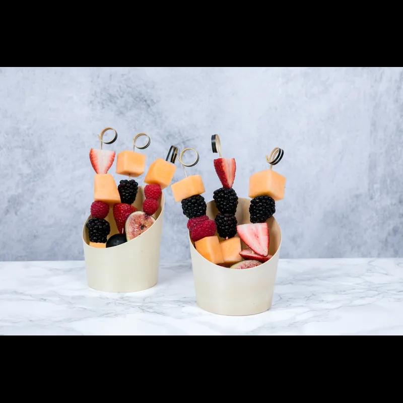 Cup & Scoop Base 3.1X3.4 IN Wood Natural Round Grease Resistant 25 Count/Pack 4 Packs/Case 100 Count/Case