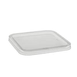 Lid Flat 6.25X6.25X0.39 IN RPET Clear Square For Container Unhinged 360/Case