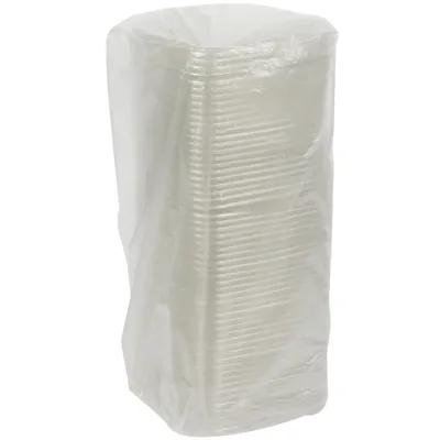 Lid Flat 6.25X6.25X0.39 IN RPET Clear Square For Container Unhinged 360/Case