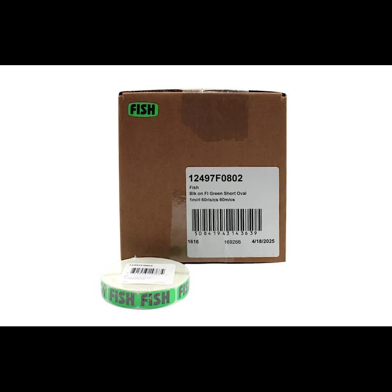 Fish Label 0.625X1.25 IN 1000/Roll