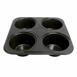 Lid 1 Compartment PET Clear Square For 4 CT Muffin Bakery Container 250/Case