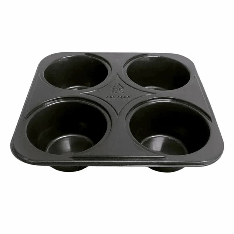 Lid 1 Compartment PET Clear Square For 4 CT Muffin Bakery Container 250/Case