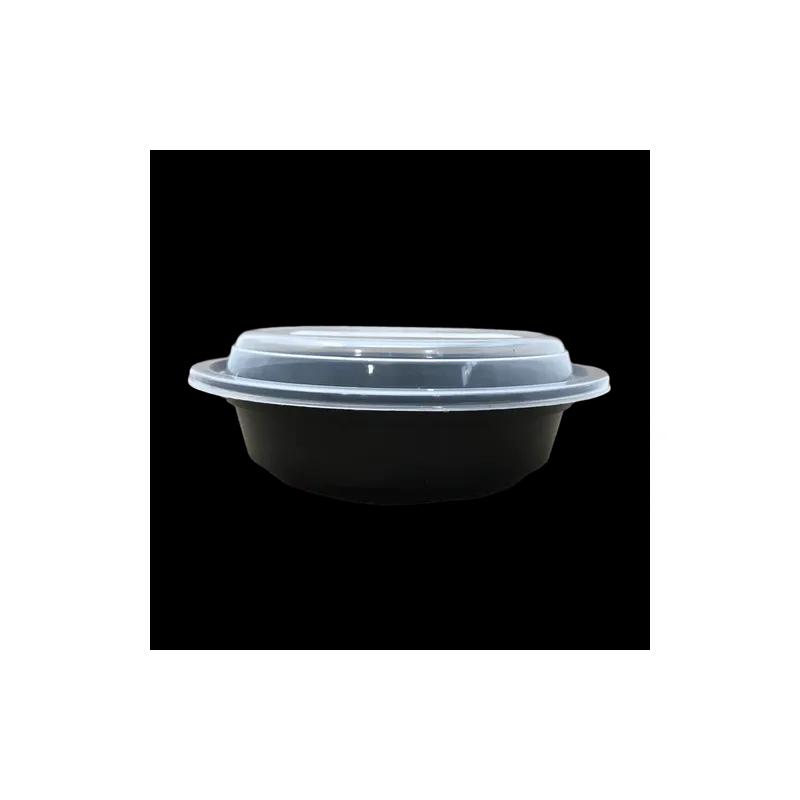 Take-Out Container Base & Lid Combo With Dome Lid 16 OZ PP Clear Round 240/Case