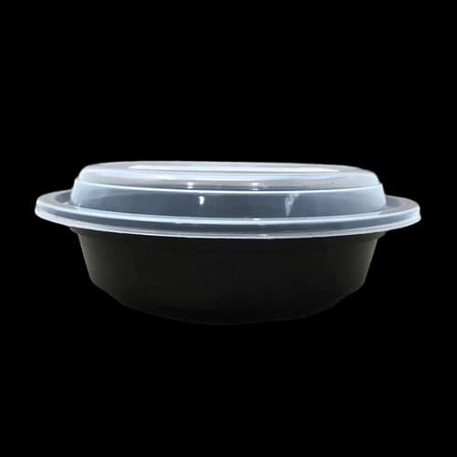 Take-Out Container Base & Lid Combo With Dome Lid 16 OZ PP Clear Round 240/Case