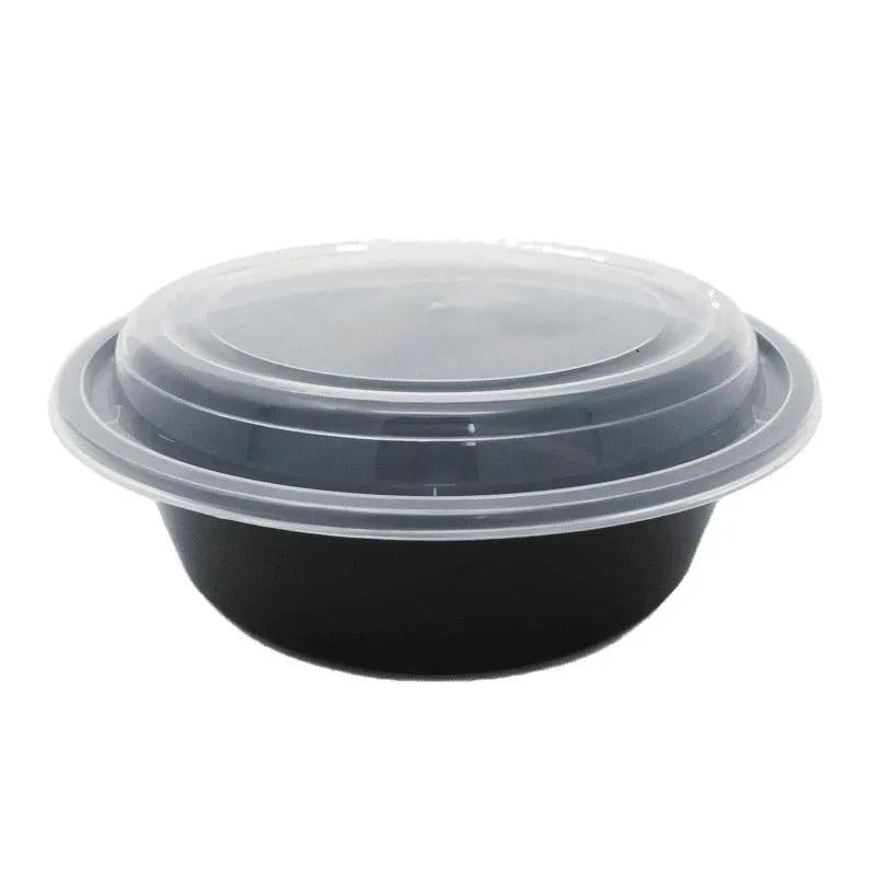 Take-Out Container Base & Lid Combo With Dome Lid 32 OZ PP Clear Round 240/Case