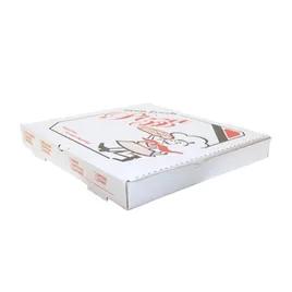 Pizza Box 10X10 IN Corrugated Cardboard White Stock Print 50/Bundle