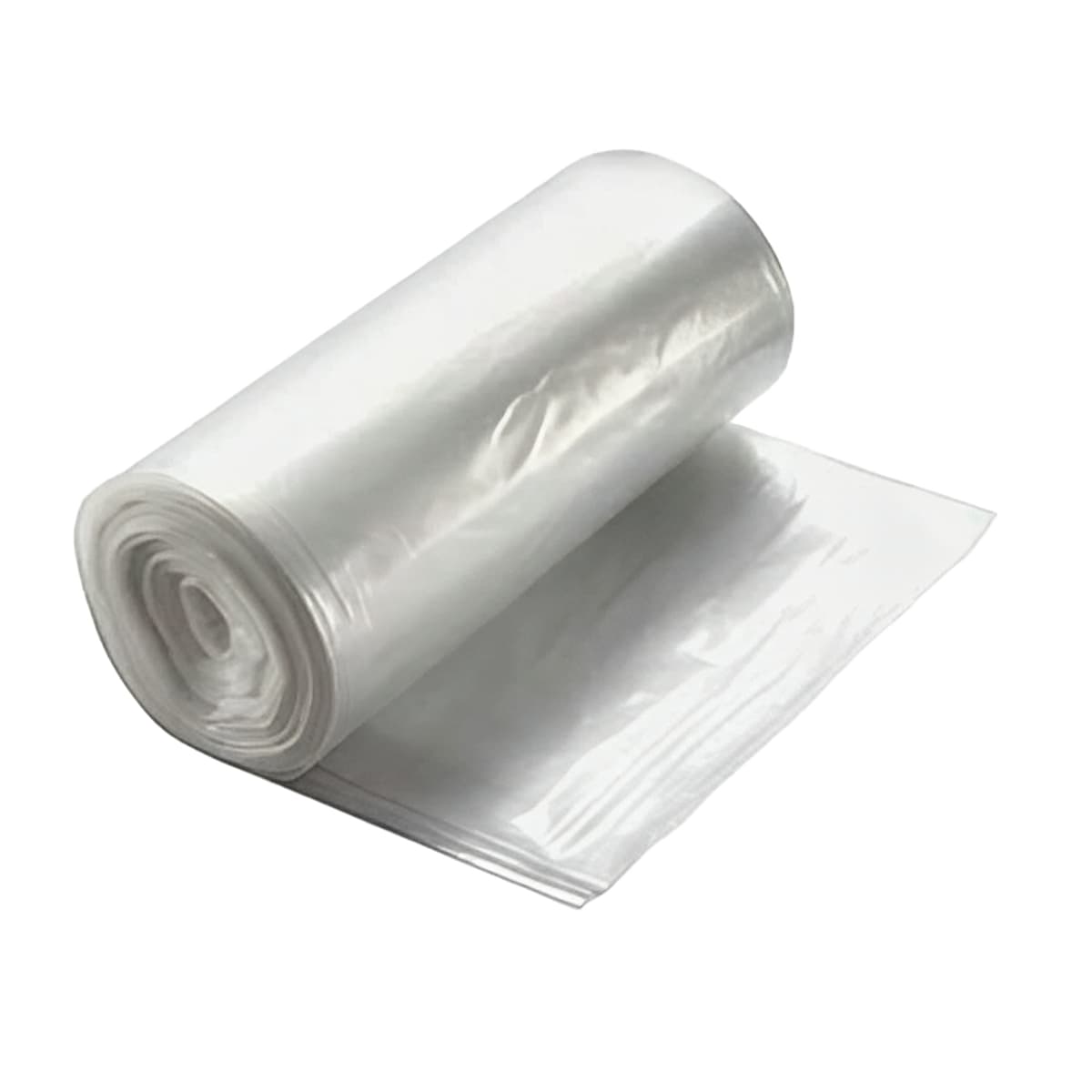 Can Liner 50X43 IN Clear Plastic 24MIC Coreless 100/Case