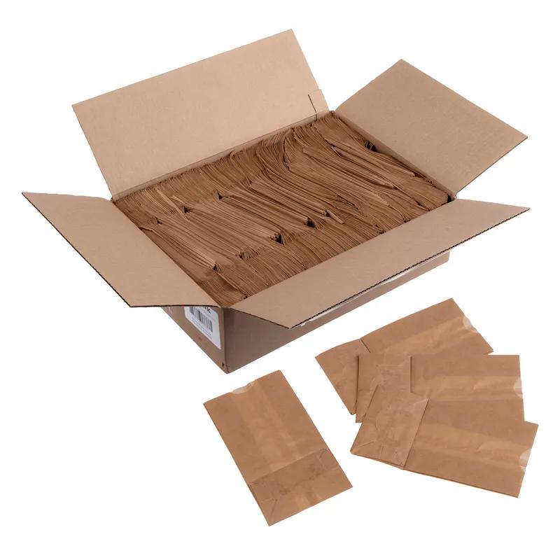 Bakery Bag 5X3.125X9.75 IN Paper 4# Natural Plain 1000/Case