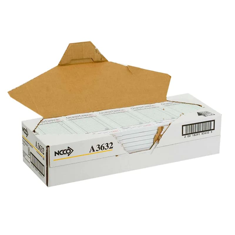 Guest Check 3.5X6.75 IN Cardboard Green 1-Part Medium Single Copy Paper 50 Sheets/Pack 50 Packs/Case 2500 Count/Case