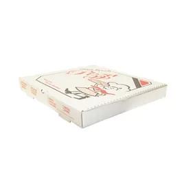 Pizza Box 16X16 IN Corrugated Cardboard White Stock Print 50/Bundle