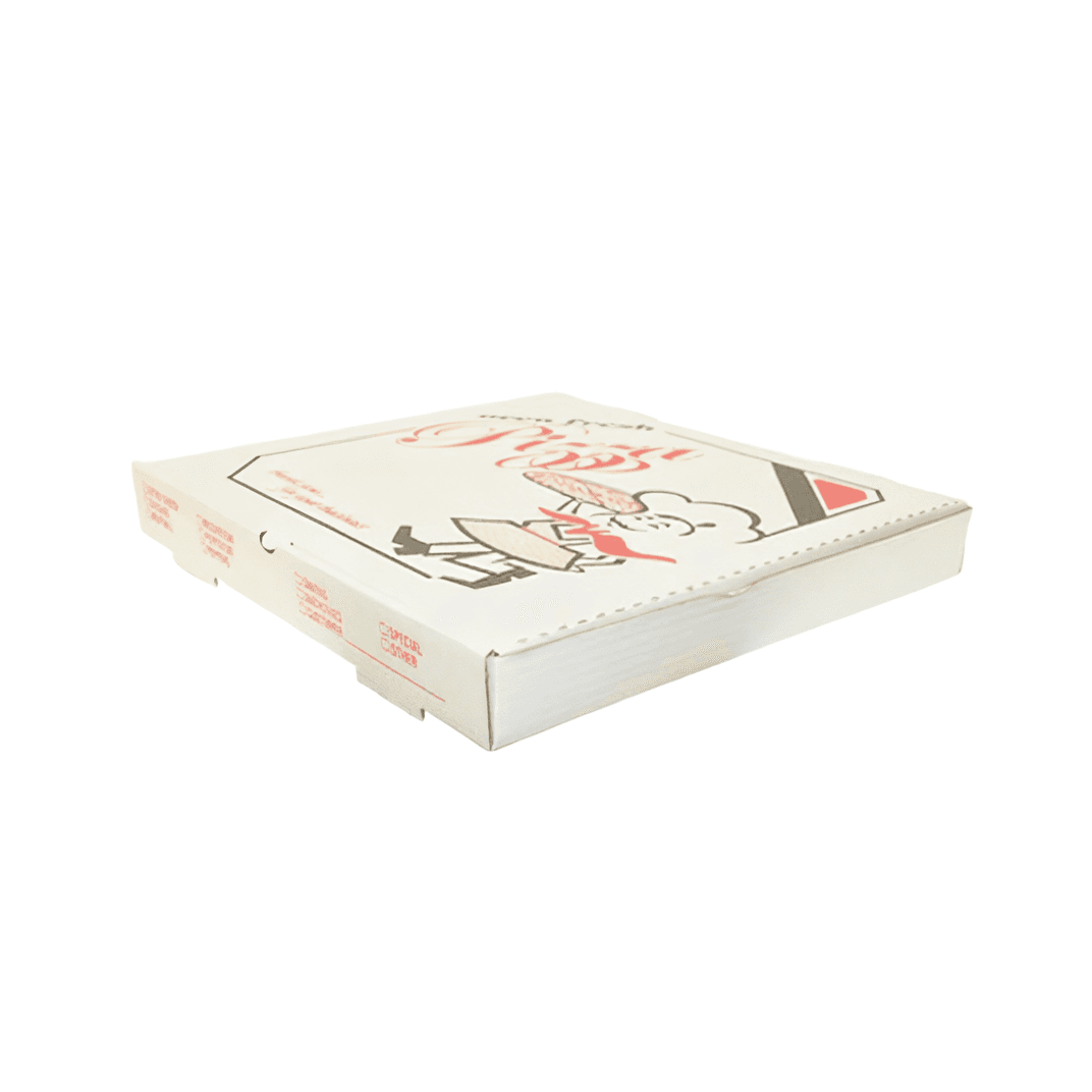 Pizza Box 16X16 IN Corrugated Cardboard White Stock Print 50/Bundle