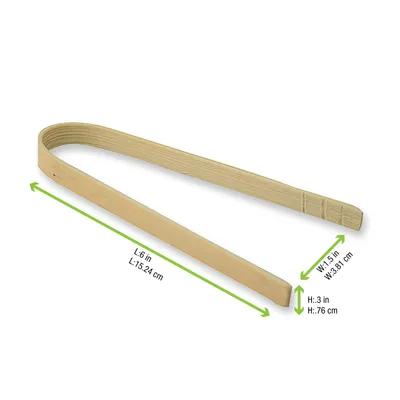 Tongs 5.9 IN Bamboo Natural 200/Case