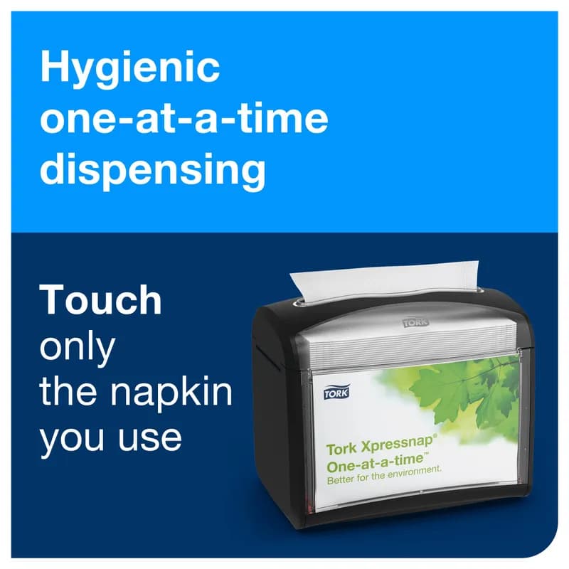 Tork Xpressnap® Dispenser Napkins 8.5X13 IN 4.25X6.5 IN White Paper Interfold Refill Embossed 6000/Case