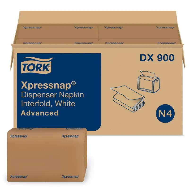 Tork Xpressnap® Dispenser Napkins 8.5X13 IN 4.25X6.5 IN White Paper Interfold Refill Embossed 2000 Count/Case