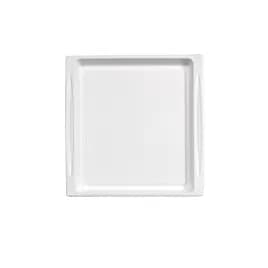 Serving Tray 10.7X10.4X0.75 IN Sugarcane White Square Grease Resistant 20 Count/Pack 10 Packs/Case 200 Count/Case