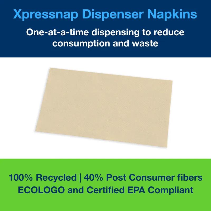 Tork Xpressnap® Dispenser Napkins 8.5X13 IN 4.25X6.5 IN Natural Paper Interfold Embossed 500 Count/Pack 12 Packs/Case