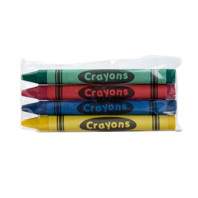 Crayon Green Blue Red Yellow Boxed 500 Count/Pack 4 Packs/Case 2000 Count/Case