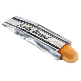 Garlic Bread Bag 5.25X3X20 IN Foil-Lined Paper Garlic Bread Design 500/Case