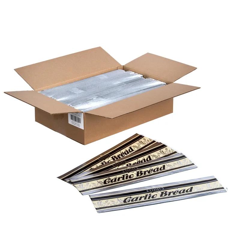Garlic Bread Bag 5.25X3X20 IN Foil-Lined Paper Garlic Bread Design 500/Case