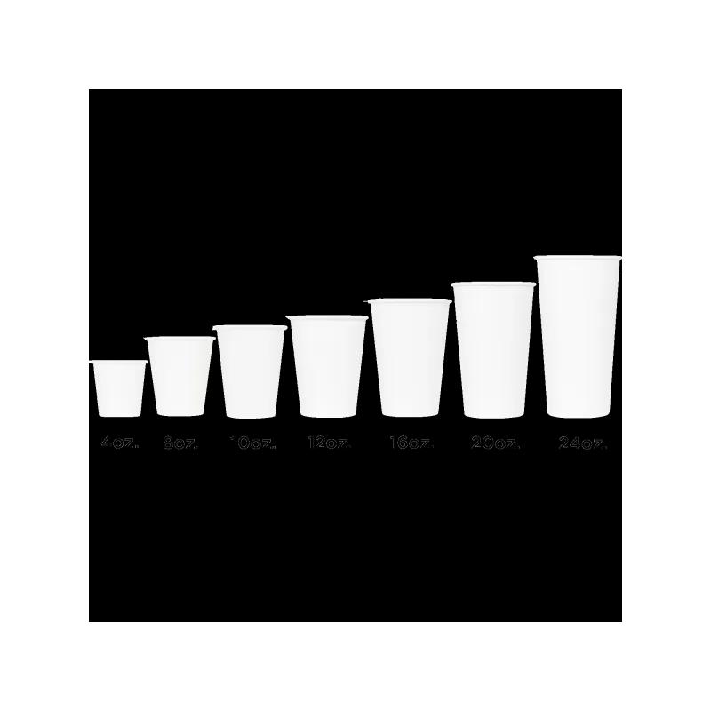 Karat® Hot Cup 24 OZ Double Wall Poly-Coated Paper White 500/Case