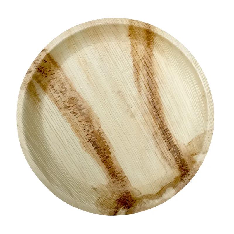 Plate 12X1 IN Palm Leaf Natural Round Microwave Safe Freezer Safe Oven Safe 25 Count/Pack 4 Packs/Case 100 Count/Case