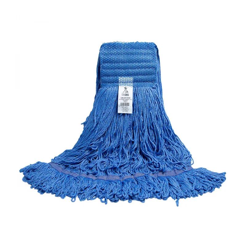 Cleaning Mop Head Medium (MED) Blue Microfiber Polyester 2PLY Loop End 1/Each