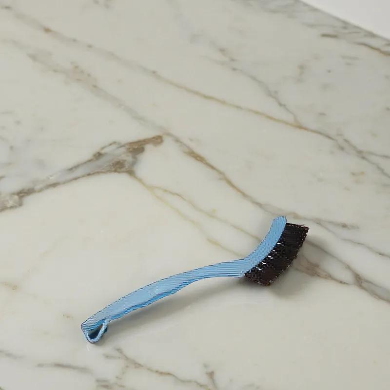 Grout & Tile Brush Plastic Nylon Black Blue Curved 0.75IN Brush Trim 1/Each